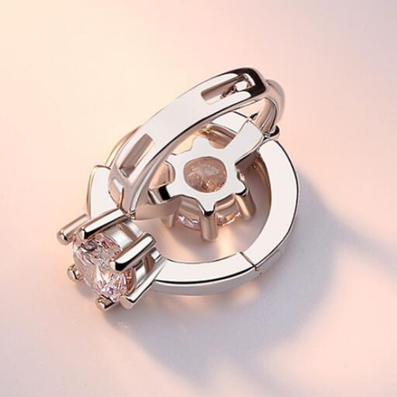 Pretty Small Round Diamond Earrings - Picture 5 of 7